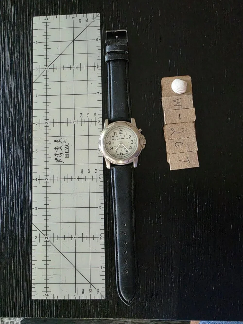 Globlu Watch 1 5/8 in blue face 9 in black band